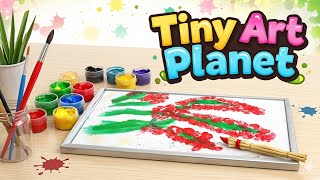 Tiny Art Planet 🌍 | Cute Kids Finger Painting Art | Easy Creative Painting for Beginners