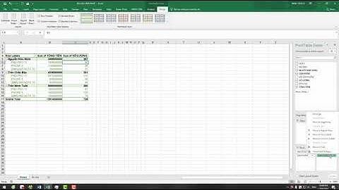 Sum va Count trong Pivot table
