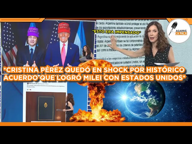 CRISTINA PÉREZ QUEDÓ EN SHOCK POR HISTÓRICO ACUERDO QUE MILEI FIRMÓ CON ESTADOS UNIDOS: "IMPENSADO"