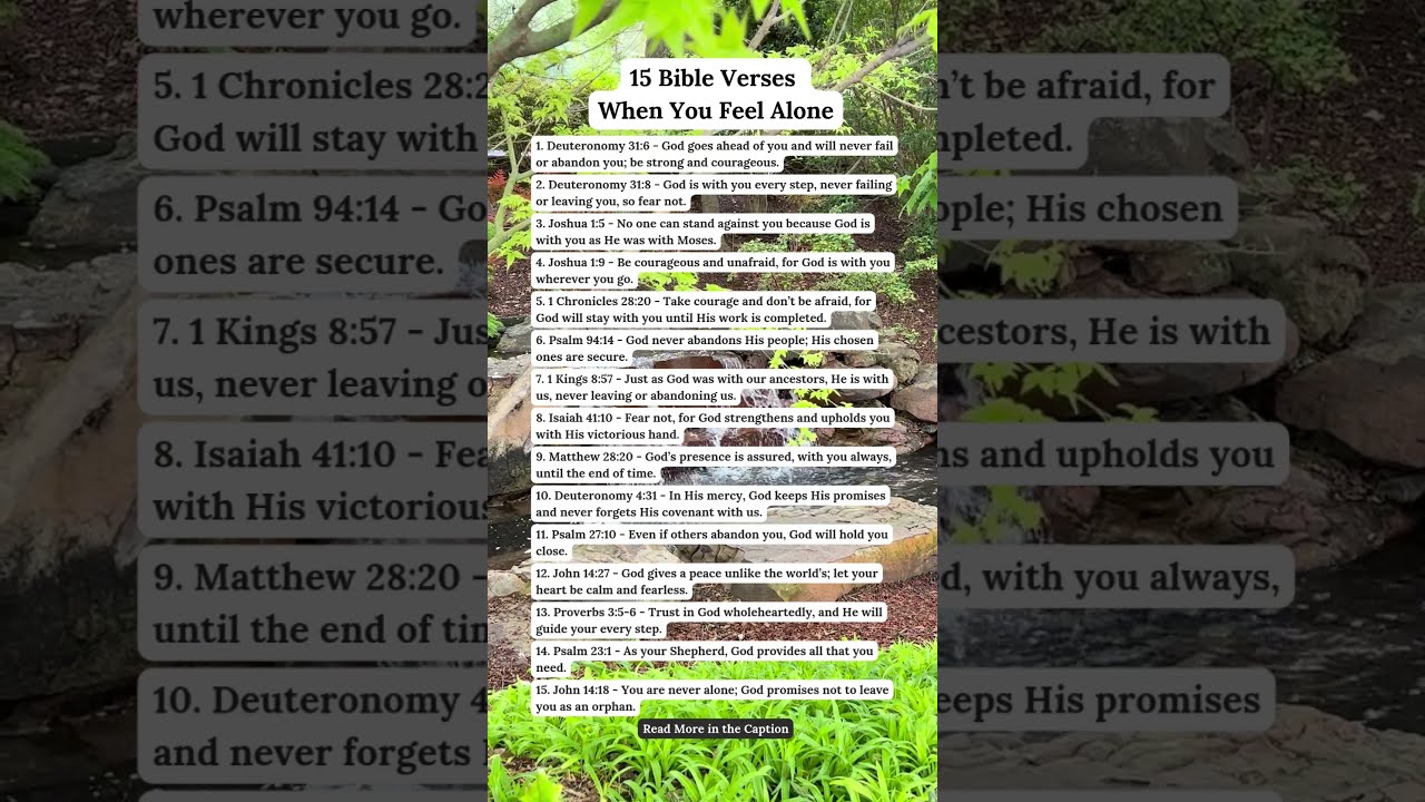 15 Bible Verses When You Feel Alone Shorts Trustgod Bibleverses