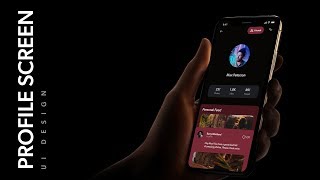 Social User Profile UI Design in Adobe XD