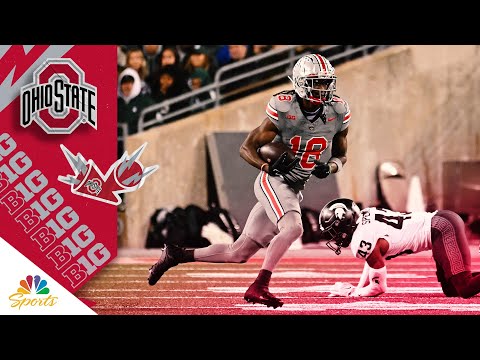 Marvin Harrison Jr. highlights from Ohio State's win vs. Michigan State | NBC Sports