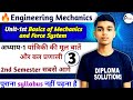 🔥Engineering Mechanics || Unit-1 || Lec-3 || 2nd Semester || Up Polytechnic By-Maneesh Sir