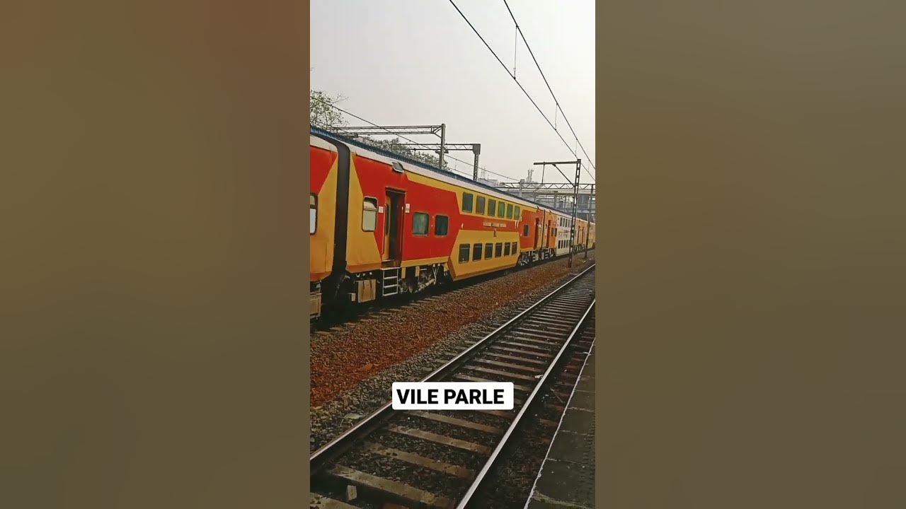 Mumbai Central Ahmedabad Double Decker Express At Vile Parle Railway mumbai-central-ahmedabad-double-decker-express-at-vile-parle-railway
