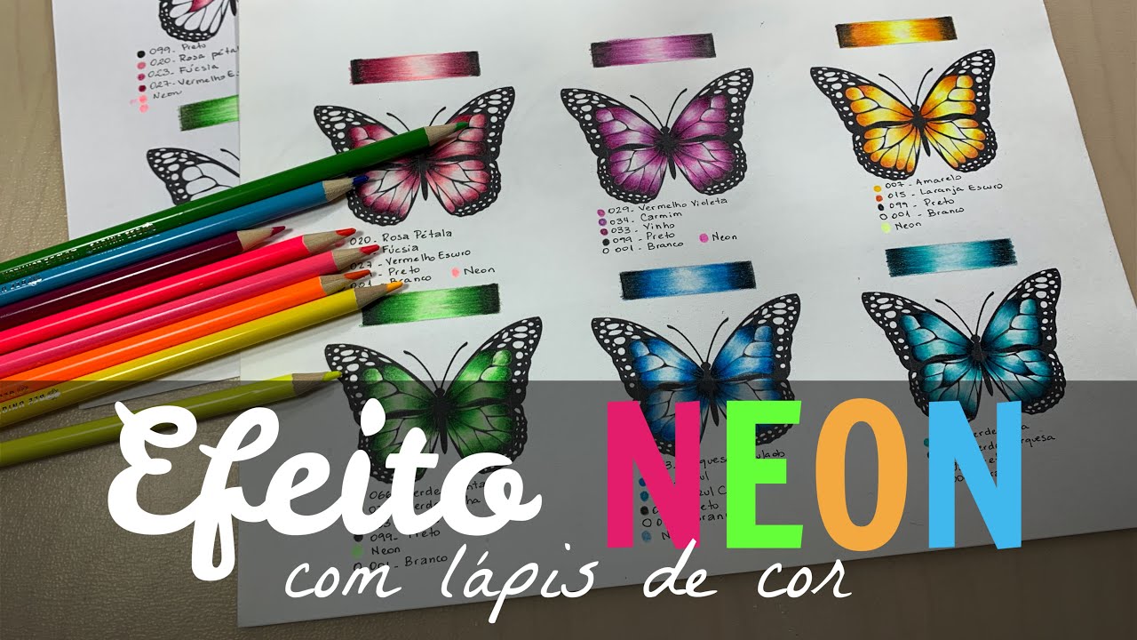 Como fazer EFEITO NEON com lápis de cor