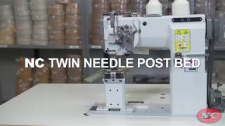 Twin Needle Post Bed Sewing Machine With Split Bar by NC Carpet Binding