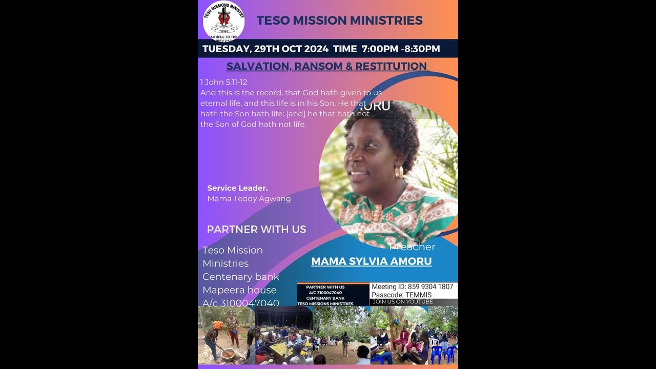 Salvation Ransom TEMMIS FELLOWSHIP: SALVATION, RANSOM AND RESTITUTION - with Mama Sylvia ...