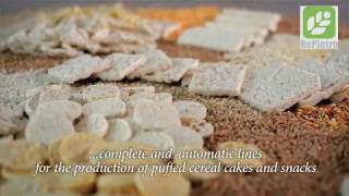 Complete and automatic lines for the production of puffed cereal cakes and snacks