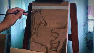 Start Oil Painting  Step by Step Guide | ขึ้นสีน้ำมัน Reproduction. Ep.1