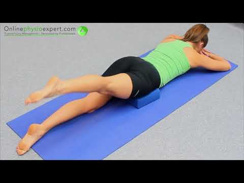 Prone Hip Extension Strengthening Exercise Tutorial (Level 2) - ONLINE PHYSIO EXERCISES