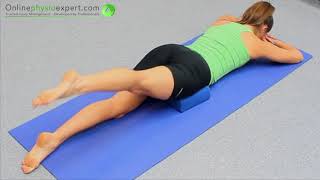Prone Hip Extension Strengthening Exercise Tutorial (Level 2) - ONLINE PHYSIO EXERCISES