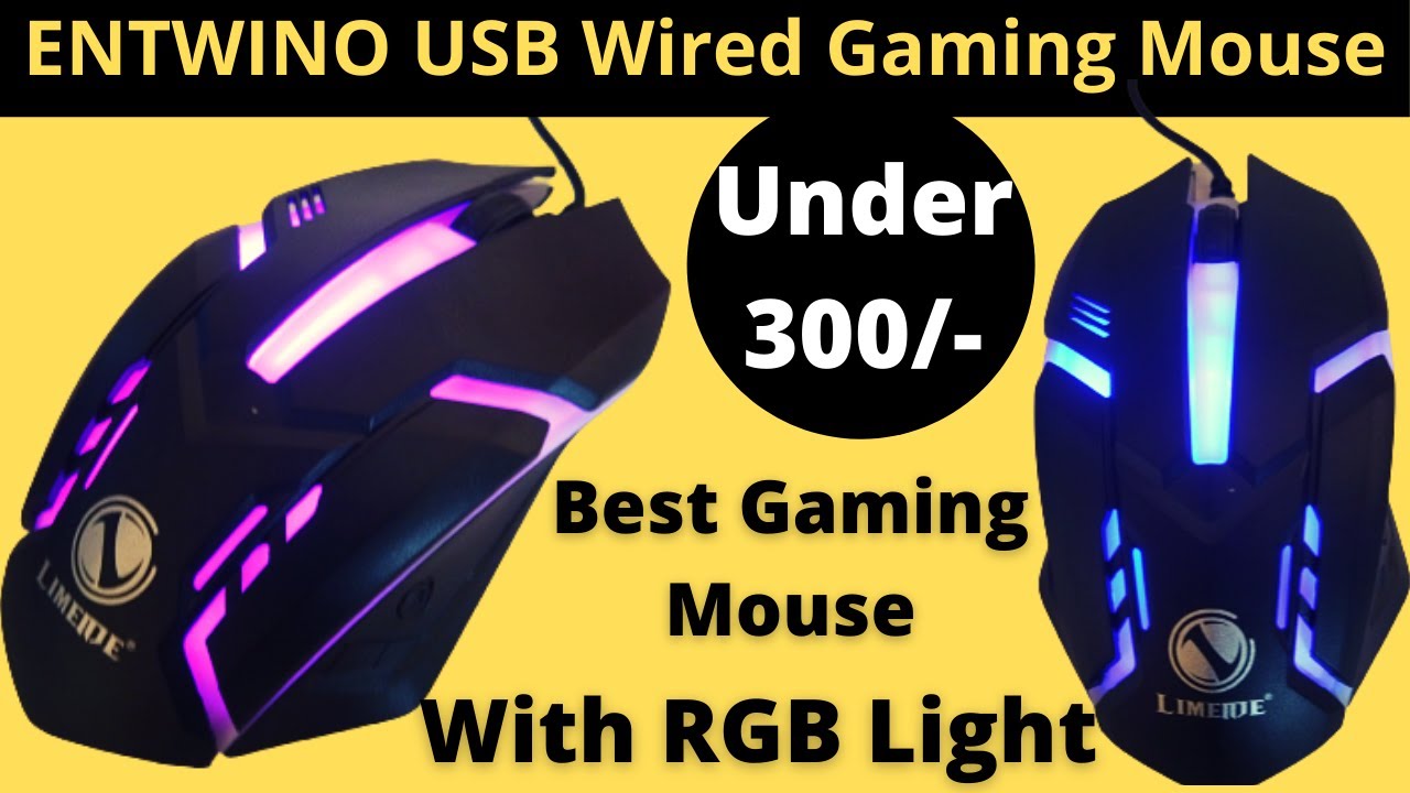 ENTWINO USB Wired Gaming Mouse Best Gaming Mouse With RGB Light