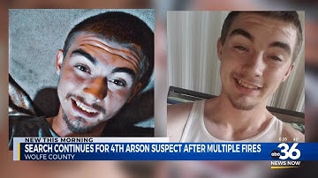 Authorities search for fourth arson suspect