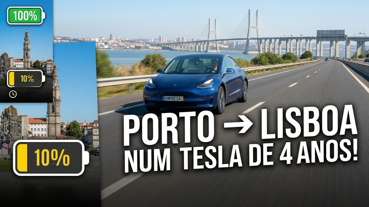 Miniatura do vídeo: Porto → Lisboa num Tesla com 4 anos!