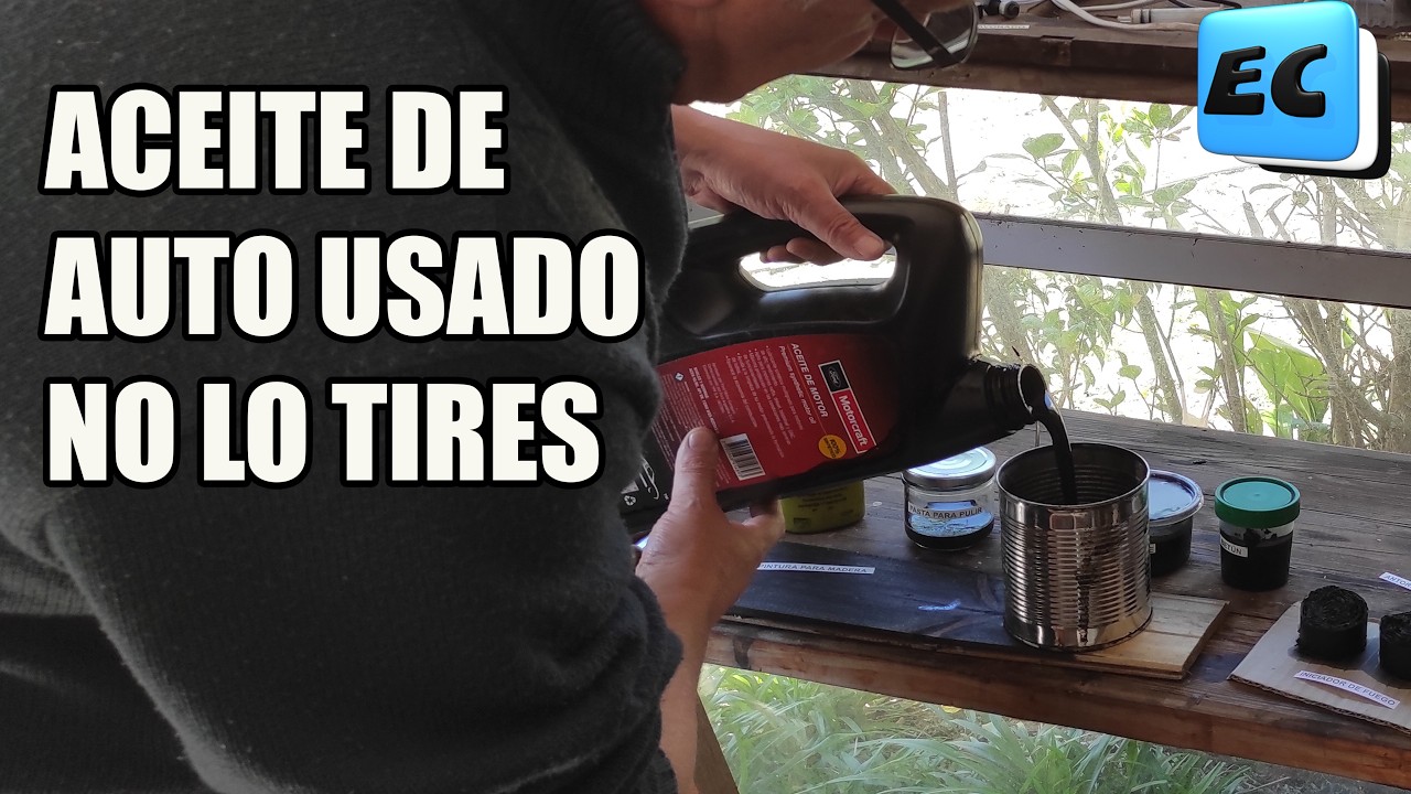 Nunca más tires el aceite usado de tu auto, MIra esto!!!