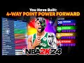 THIS *RARE* POINT POWER FOWARD BUILD WILL DOMINATE NBA 2K24🔥🔥🔥 BEST BUILD 2K24!