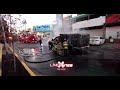 Sin lesionados ante incendio de camioneta de valores en Metepec