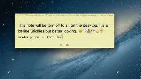 Pin a Note to the OS X Desktop