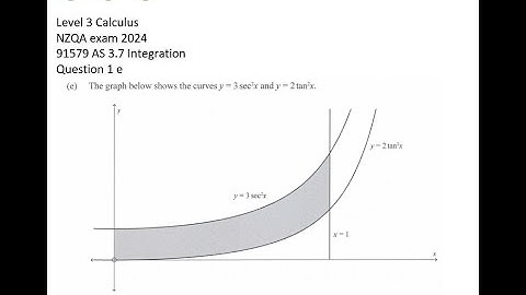 NCEA  Level 3 Calculus 2024 -Integration Q 1 e