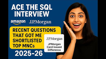 🔥 JPMorgan SQL Question Rejects 90% Candidates (Card Issued Difference Solved✅️) #devvijaychauhan