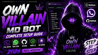 🔥 OWN VILLAIN MD BOT Setup (2026) | Complete Install + Pair Code + Error Fix