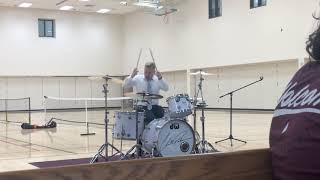 Clint Pulver Playing The Drums At The Utah Valley University Institute