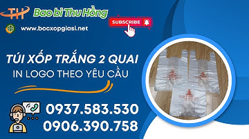 Nhận in túi xốp trắng 2 quai logo theo yêu cầu giá sỉ