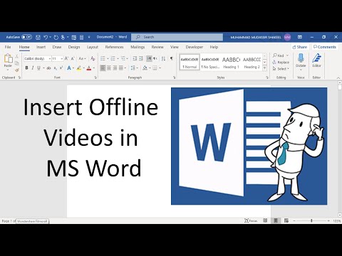 Insert Offline Video In MS Word || 2022 Method || MP4, 3GP, WMV ,AVI, FLV videos in MS word