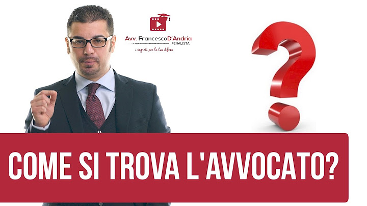 Come si trova l'avvocato?