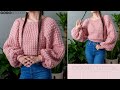 How to Crochet: Balloon Sleeve Sweater | Pattern & Tutorial DIY