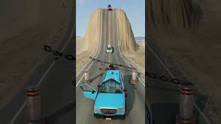 Cars vs Chained Bollards Poles #3 - BeamNG.Drive screenshot 5