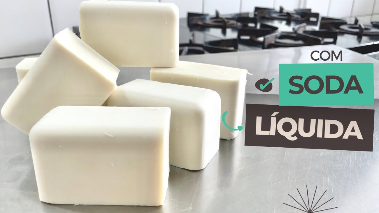 SABÃO CASEIRO EM BARRA DE VINAGRE E BICARBONATO COM SODA LÍQUIDA | 1 LITRO DE ÓLEO | FÁCIL DE FAZER
