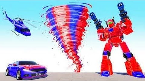 Flying Hurricane Hero Robot | Tornado Robot Game | Chari Games