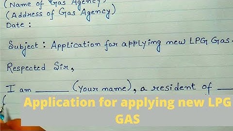 Application for applying New LPG gas connection for home || how to write an application for LPG gas