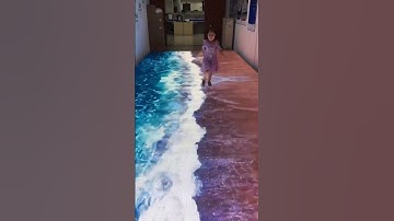Interactive LED floor Imitates Waves And Beach   #leddisplay