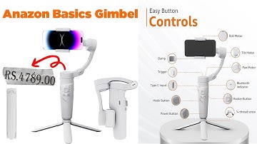 Amazon Basics Foldable 3-Axis Gimbal,Advanced Gyroscope,Object Tracking , Slow-Motion ,Vlogging