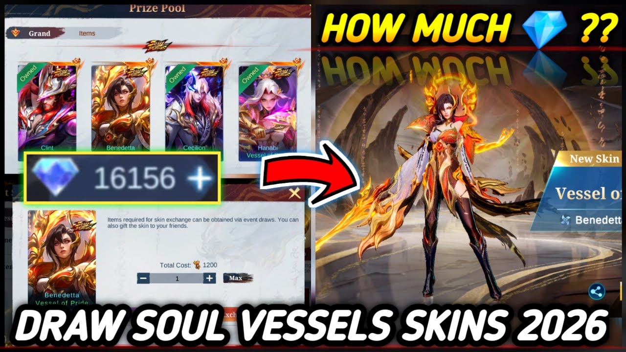 HOW MUCH 💎?! DRAW NEW SOUL VESSELS SKINS BENEDETTA/CECILION/CLINT | SOUL VESSELS 2.0 EVENT - MLBB