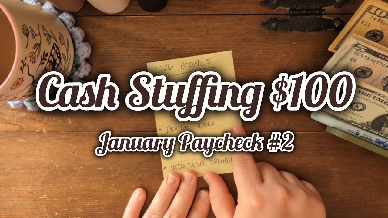 First Cash Stuffing of 2026 + New Goals • Cash Stuffing and Savings Challenges 