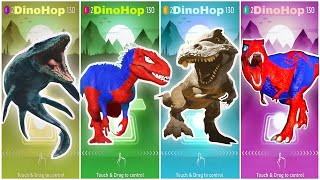 JurassicWorld Mosasaurus🆚The Indoraptor🆚The Tyranosaurus🆚The T-rex Spider Coffin Dance Song Tileshop