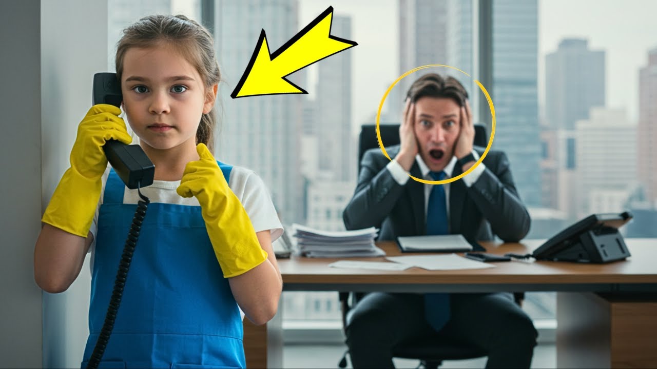 LA HIJA DE LA LIMPIADORA RESPONDE UNA LLAMADA Y SALVA AL MILLONARIO DE UN FALSO CONTRATO