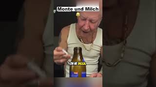 Monte klingt plötzlich wie ein Rentner 😂 beim Milch öffnen