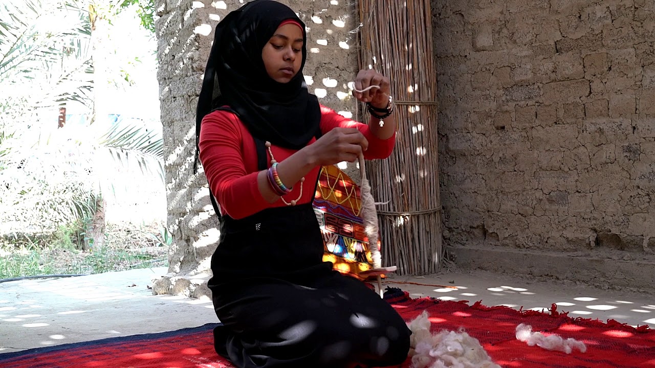 Textile Short Courses in Iraqi Marshes غزل الصوف للصناعات الحرفية النسيجية