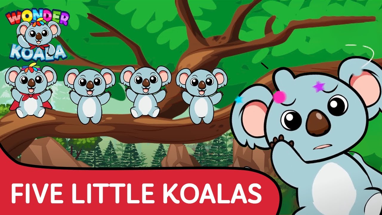 WonderKoala! Five Little Koalas 🐨🐨🐨🐨🐨 (FIVE LITTLE MONKEYS Jumping on the Bed)