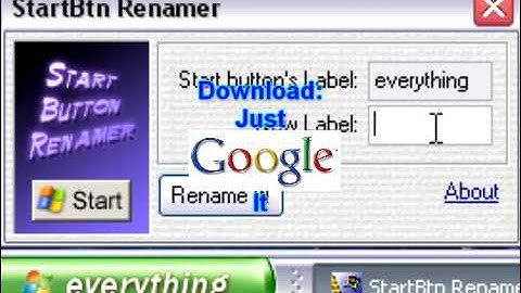 How to change the Start Menu Text - (easy method)