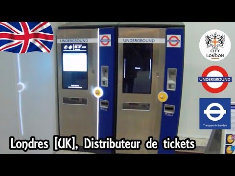 London, England [UK] TfL Underground Bus Tram Tickets vending machine - Buy a 1 day pass