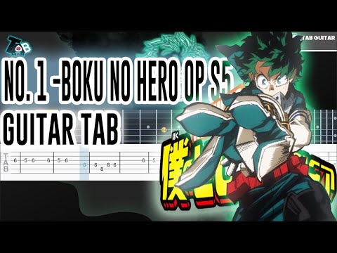 『No.1 by DISH』Boku no Hero Academia Season 5 OP (My Hero Academia) - Guitar Tab Tutorial