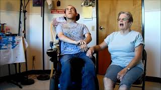 quadriplegic talks with grandmother