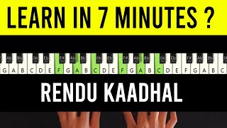 Video thumbnail of "Rendu Kaadhal Piano Tutorial with notes | Easy Step by Step Keyboard Lesson | Tamil Song"