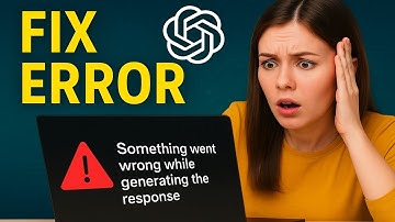 Fix Something went wrong while generating the response Error in ChatGPT | 100% Working