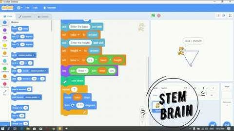 Calculate area of a triangle with scratch